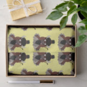 Funny buffalo bison cartoon illustratie tissuepapier (Geschenk)