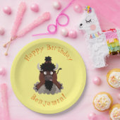 Funny buffalo bison gepersonaliseerde cartoon verj papieren bordje (Feest)