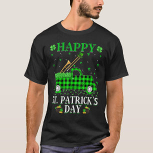 Funny Buffalo Play Green Truck Trombone St. Patri T-shirt