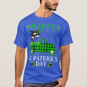Funny Buffalo Pset Green Truck Orca Fish St Patri T-shirt