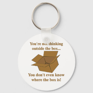 Funny Buiten de Doos Kaart Donkere Humor Sleutelhanger