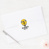 Funny Bulb Pun gebrand Ronde Sticker (Envelop)