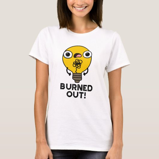 Funny Bulb Pun gebrand T-shirt (Voorkant)