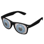 Funny Bulging Bloodshot Blue Eyes Retro Zonnebril (Gekanteld)