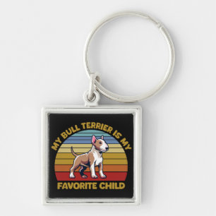 Funny Bull Terrier Dog Sleutelhanger