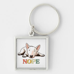 Funny Bull Terrier Dog Sleutelhanger