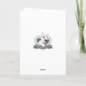 Funny Bull Terrier "Mug Shot" Carte de voeux (Dos)