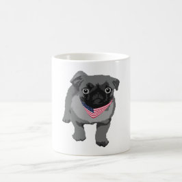 Funny Bulldog American Flag Koffiemok