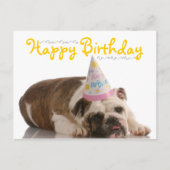 Funny Bulldog Birthday Briefkaart (Voorkant)