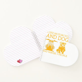 Funny Bulldog I Like Motorcycles And Dogs Notitieboek