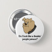 Funny bulldog-knop ronde button 5,7 cm (Voorkant /achterkant)