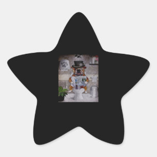 Funny Bulldog leest nieuws Hondenliefhebber Gift Ster Sticker