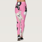 Funny Bulldog Puppies Aangepaste kleur Leggings (Achterkant)
