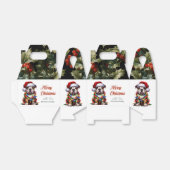 Funny Bulldog Schattigee Waterverf Hondenkerstwens Bedankdoosjes (Uitgevouwen)