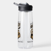 Funny Bulldozer Minimalist Retro Spirit Animal Waterfles (Rechts)