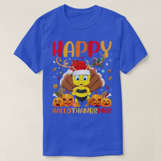 Funny Bumble Bee Lover Happy Bumble Bee HelloThank T-shirt (Design voorkant)