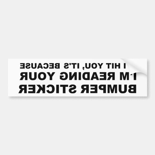 Funny Bumpersticker (Voorkant)