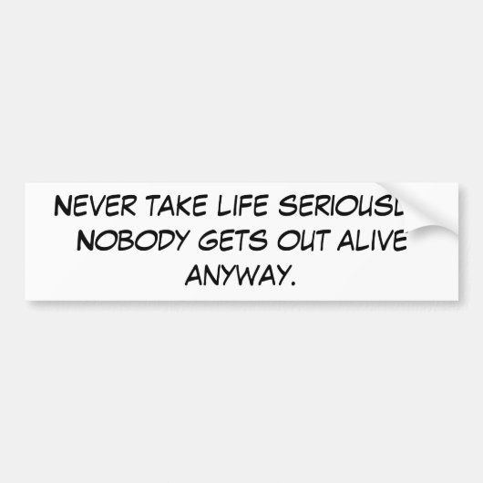 Funny Bumpersticker (Voorkant)