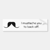 FUNNY Bumpersticker - Mustache (Voorkant)