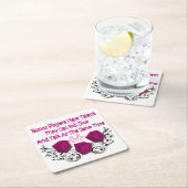 Funny Bunco - Can Roll Dice Vierkante Kartonnen Onderzetter (Insitu)