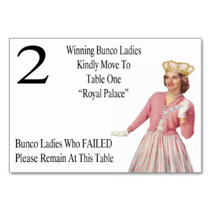 Funny Bunco Cartes de table Reine #2