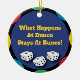 Funny Bunco Dice Game Holiday Gift Keramisch Ornament