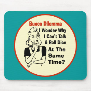 Funny Bunco Dilemma met Retro Woman Muismat