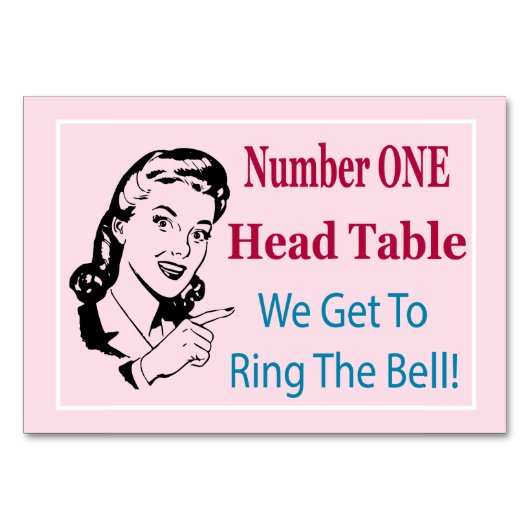 Funny Bunco Head Table Kaart (Voorkant)