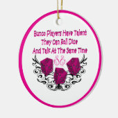 Funny Bunco Kerstsierent Keramisch Ornament (Links)