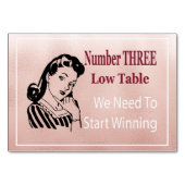 Funny Bunco Number Three Low Table Kaart (Achterkant)