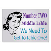 Funny Bunco Number Two Middle Table Kaart (Voorkant)