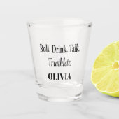 Funny Bunco Player Monogrammed Shot Glas (Voorkant)