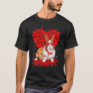 Funny Bunny Animals Valentijn Heart Animals Lover T-shirt