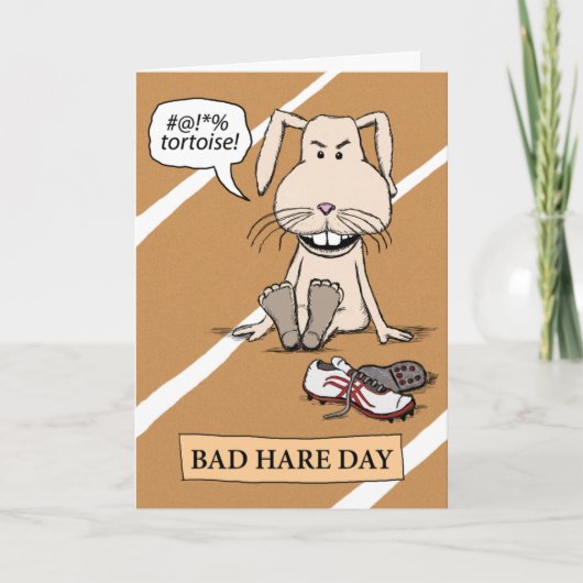 Funny Bunny: Bad Hare Day Kaart (Voorkant)