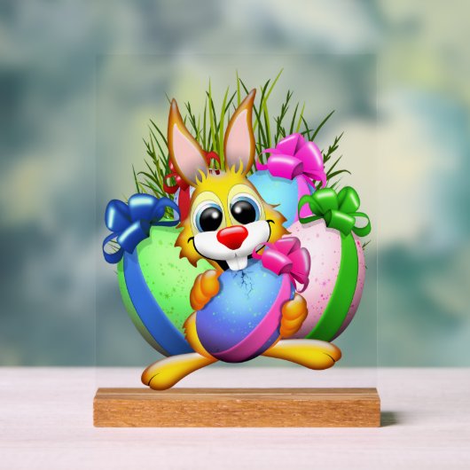 Funny Bunny biting an Easter Egg (Neutre)