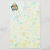 Funny Bunny biting an Easter Egg Briefpapier (Voorkant)
