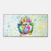 Funny Bunny biting an Easter Egg Bureaumat (Voorkant)