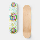 Funny Bunny biting an Easter Egg Skateboard (Voorkant)