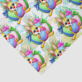 Funny Bunny biting an Easter Egg Tissuepapier (Detail)