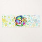 Funny Bunny biting an Easter Egg Yogamat (Voorkant (horizontaal))