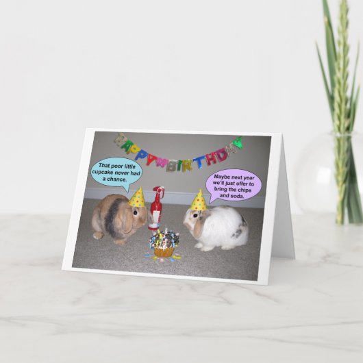 Funny Bunny Carte d'anniversaire (Devant)