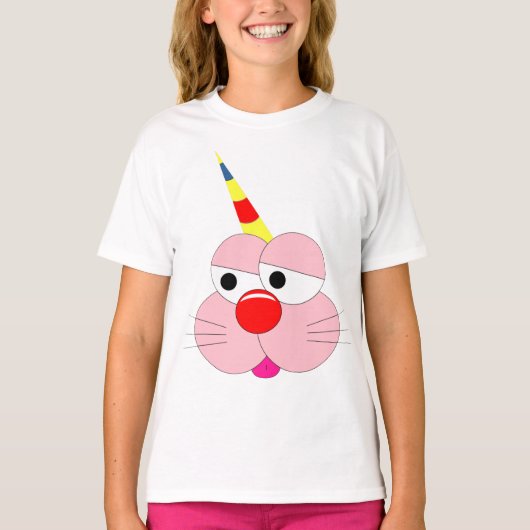 Funny Bunny Cartoon - Ik ben een Eenhoorn. Cool Fu T-shirt (Voorkant)