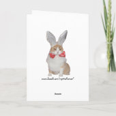 Funny Bunny Cat Valentijn Feestdagen Kaart (Achterkant)