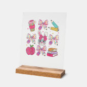 Funny Bunny Coquette Bow Rabbit Teacher Easter Ret (Angle)