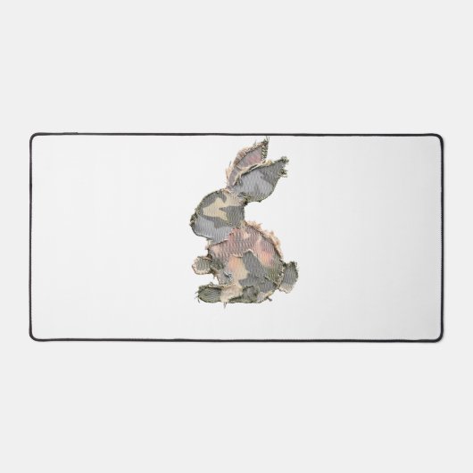 Funny Bunny Crochet Patchwork Camo Rabbit Happy Ea (Recto)