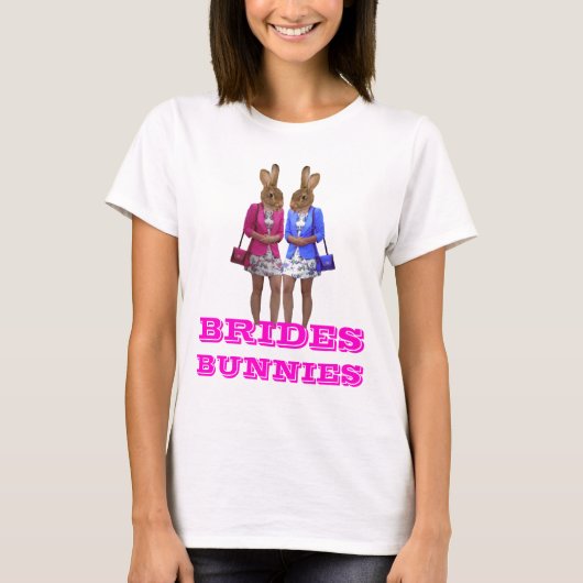 Funny bunny girl Bachelorette T-shirt (Voorkant)