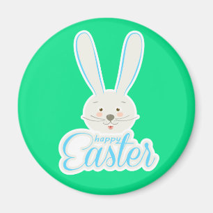 FUNNY BUNNY Happy Easter Eggs Hunt Party Cute Magneet