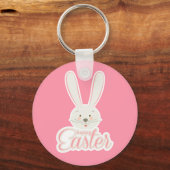 FUNNY BUNNY Happy Easter Eggs Hunt Party Sleutelhanger (Voorkant)