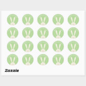 FUNNY BUNNY Hapy Easter Hunt Party Ronde Sticker (Vel)