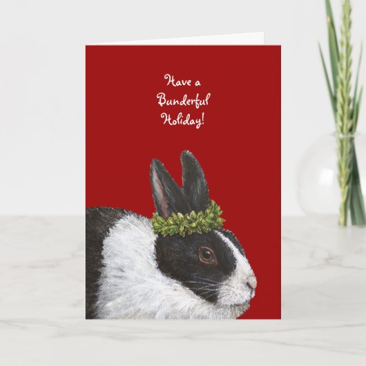 Funny Bunny Holiday-kaart Feestdagen Kaart (Voorkant)